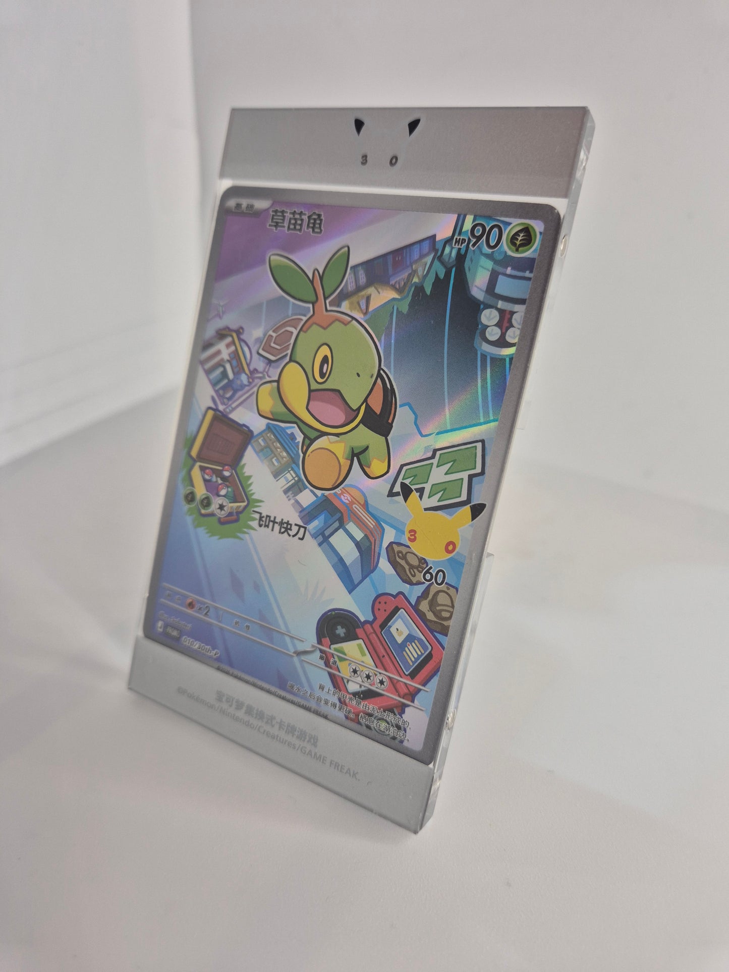 SEALED Turtwig 010/30th-P 30th Anniversary 1st Partner Promo (Chinese) w/ Premium Display Frame (Co