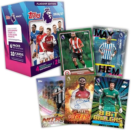 Official Topps Flagship Premier League 2026/27 Football Trading Cards – Value Box