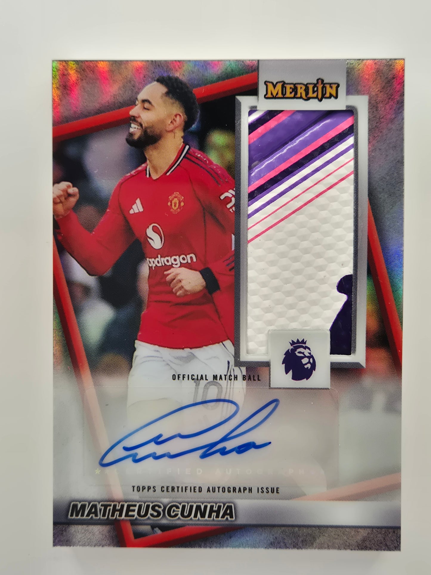 2026 Topps Merlin Matheus Cunha Match Ball Signatures Auto Relic #MB-MC (mint)