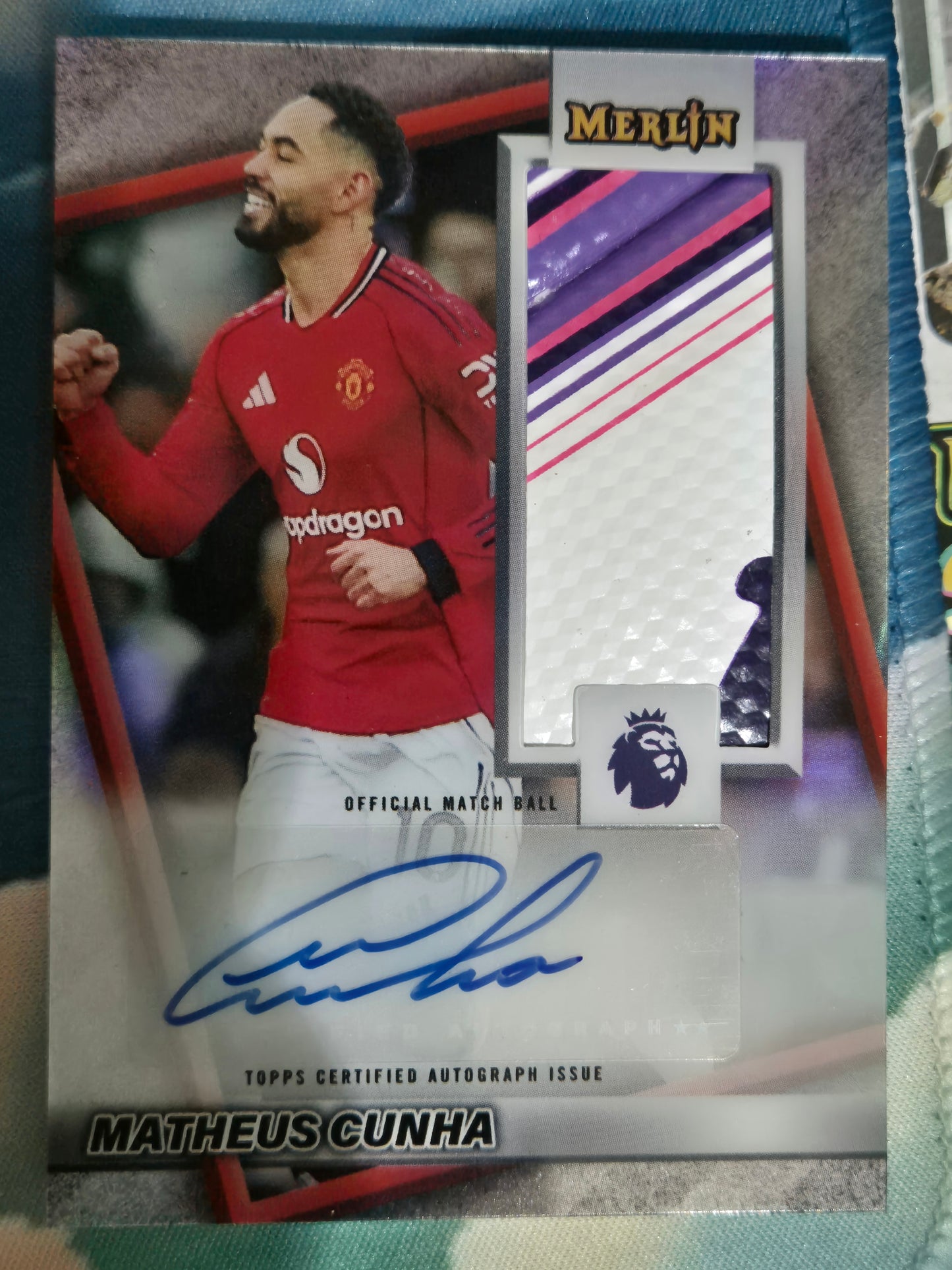 2026 Topps Merlin Matheus Cunha Match Ball Signatures Auto Relic #MB-MC (mint)