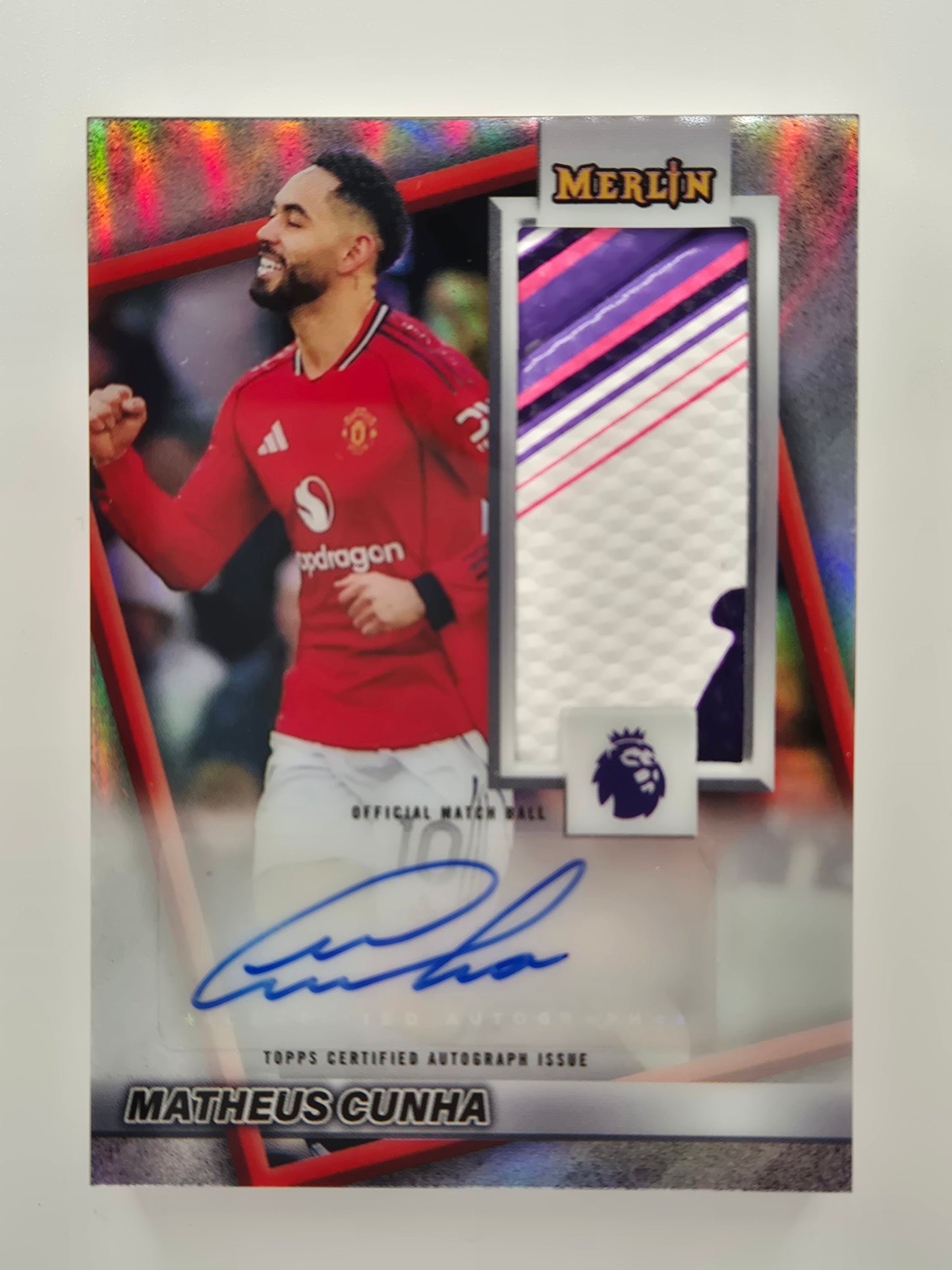 2026 Topps Merlin Matheus Cunha Match Ball Signatures Auto Relic #MB-MC (mint)