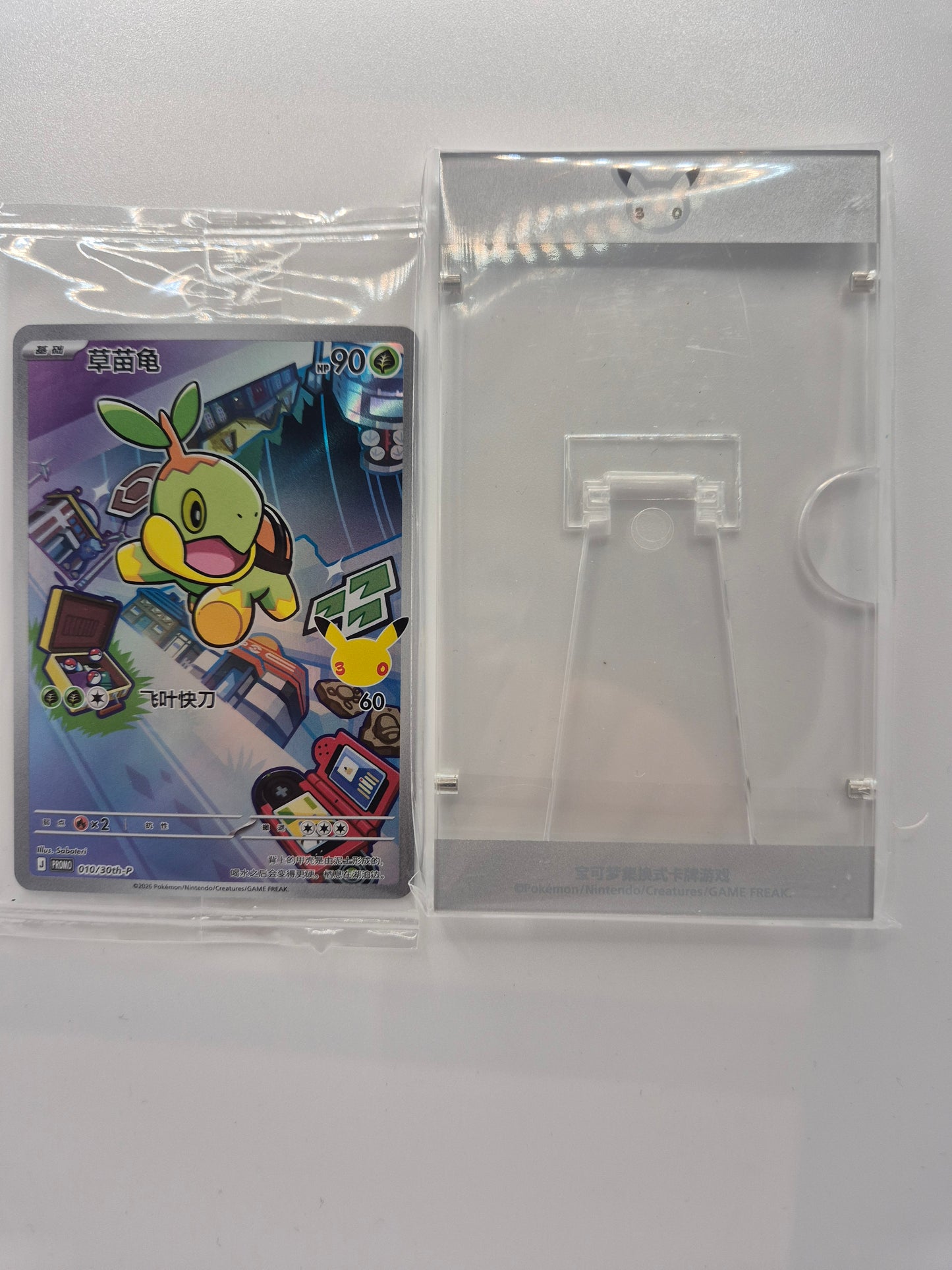 SEALED Turtwig 010/30th-P 30th Anniversary 1st Partner Promo (Chinese) w/ Premium Display Frame (Co