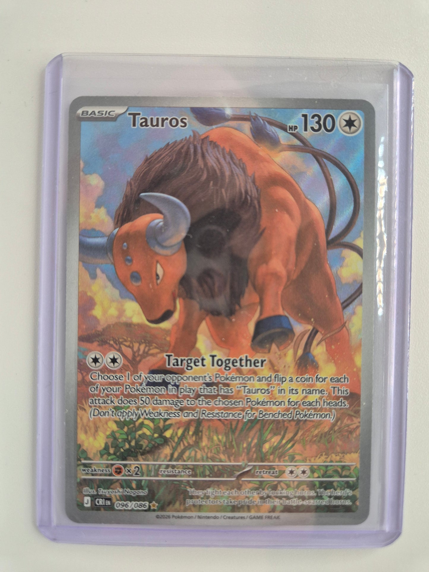 Tauros 096/086 - Illustration Rare - Chaos Rising - Pokemon TCG - Near Mint (NM)