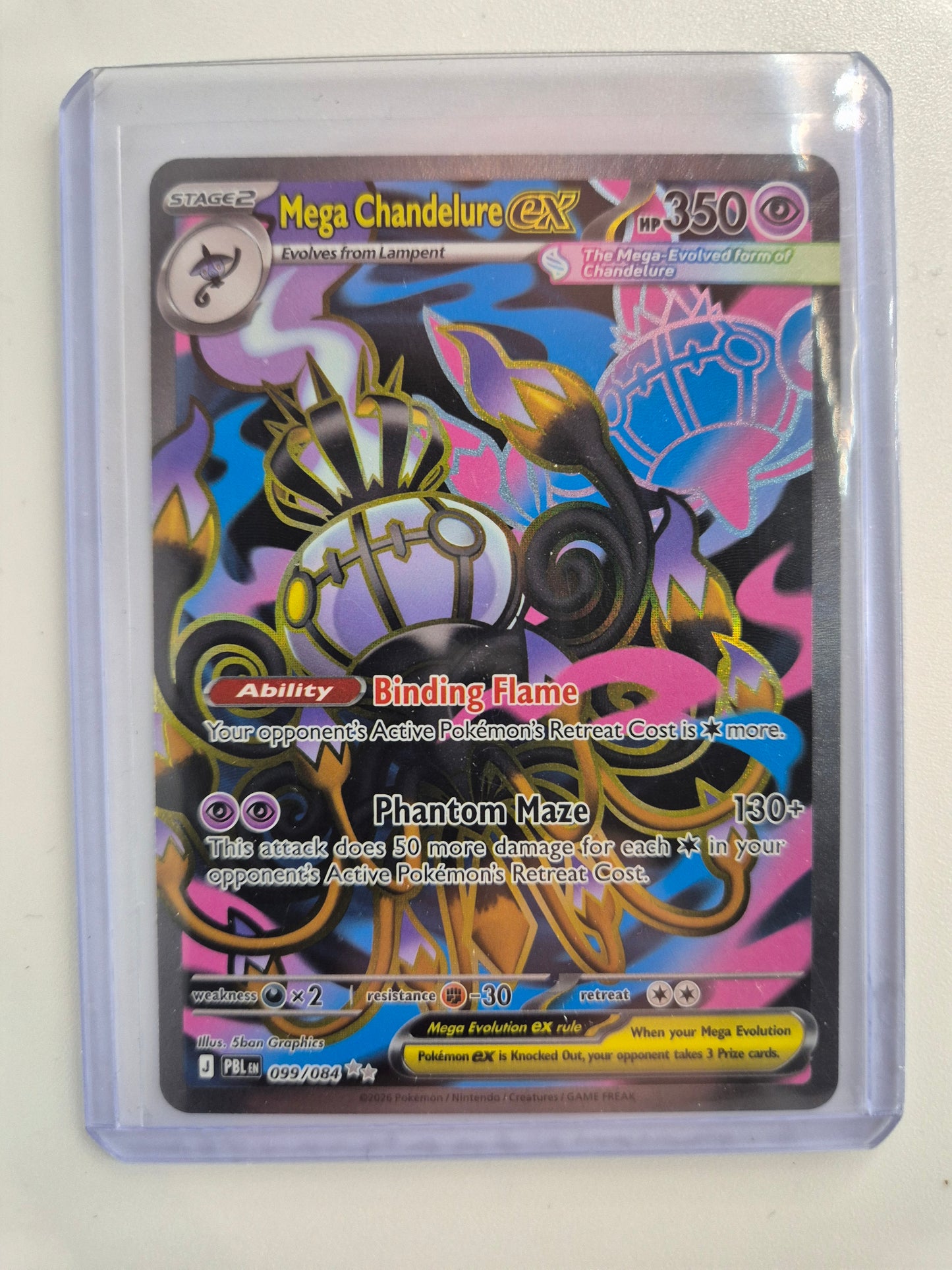 Pokémon TCG Mega Chandelure ex 099/084 | Secret Ultra Rare Full Art | Pitch Black ME05 | [NM / Mint]